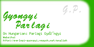 gyongyi parlagi business card